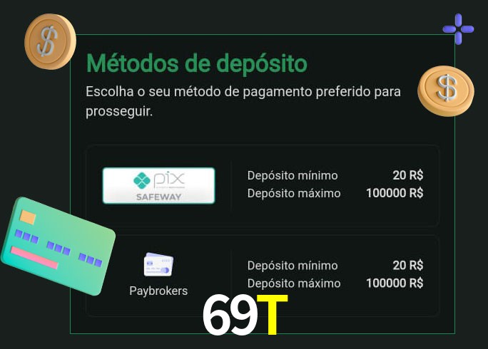 O cassino 69T oferece uma grande variedade de métodos de pagamento